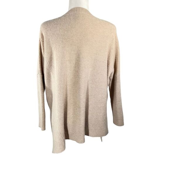 AllSaints Sweater Cream Wool-Alpaca blend Open Shoulder Asymmetrical Style Size - Picture 9 of 12